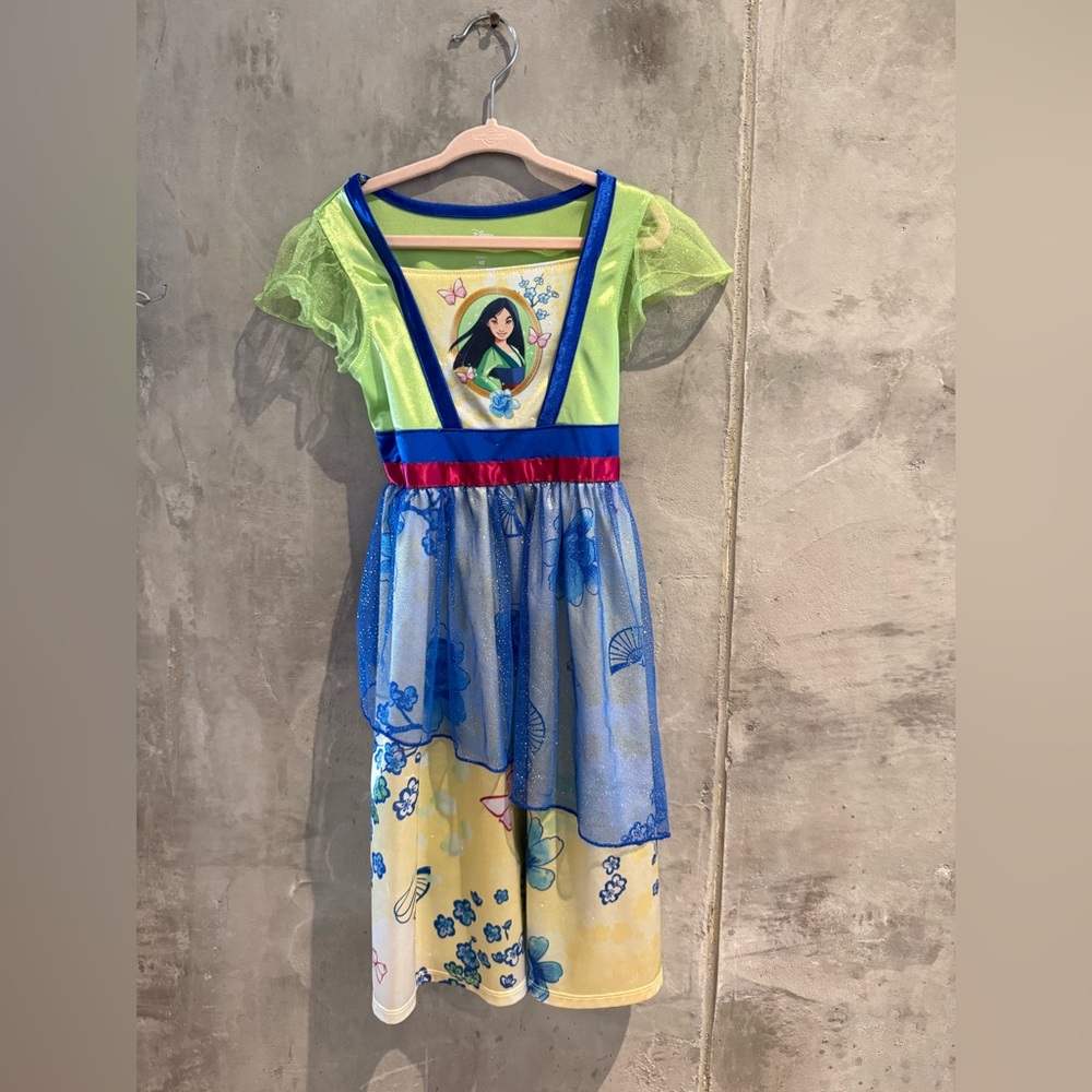 Kids Mulan Costume with Blue and Yellow Accents